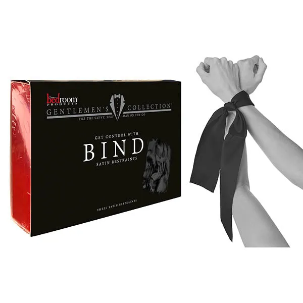 Anal Bedroom Products Bind Black Satin Restraints Bedroom Products