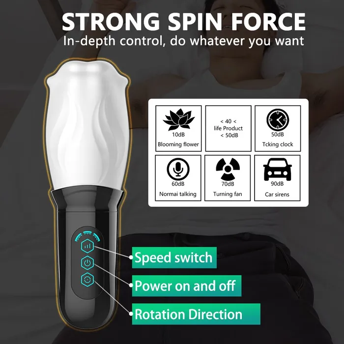 Lusty Age Bare Sleeve 4-Frequncy Rotation 3 Speeds Oral Sex Masturbation Cup | Male Sex Toys