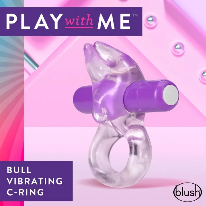 Couples Blush Novelties Play With Me Bull Vibrating CRing ClearPurple Cock Ring Couples Blush Novelties Play With Me Bull Vibrating CRing ClearPurple Cock Ring