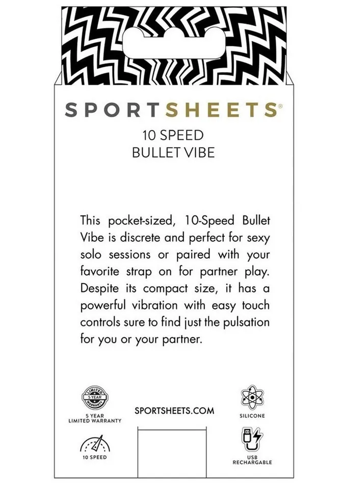 Female Sex Toys Sportsheets 10 Speed Bullet Vibrator Sportsheets