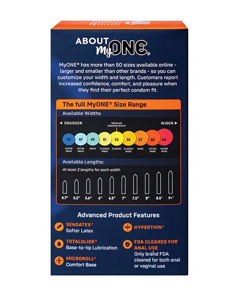 Paradise Marketing Male Sex Toys My One Extra Wide Condoms Pack of 10