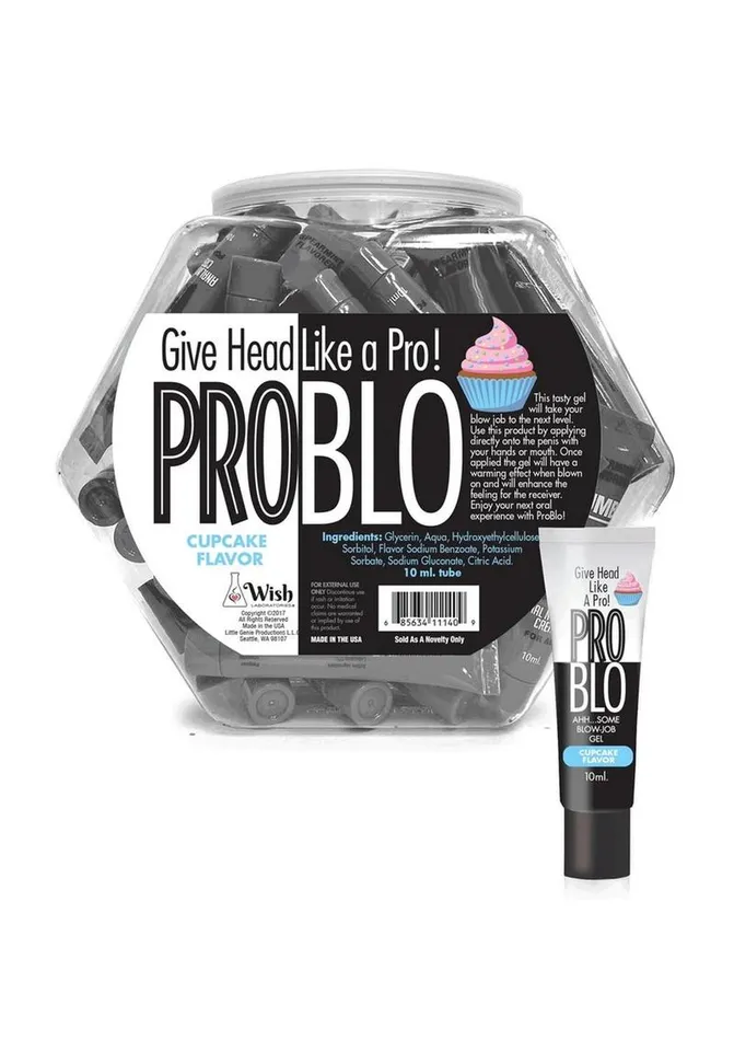 Problo Enhancers Problo Fishbowl Oral Pleasure Flavored Gel 10ml 65 Per Bowl Cupcake