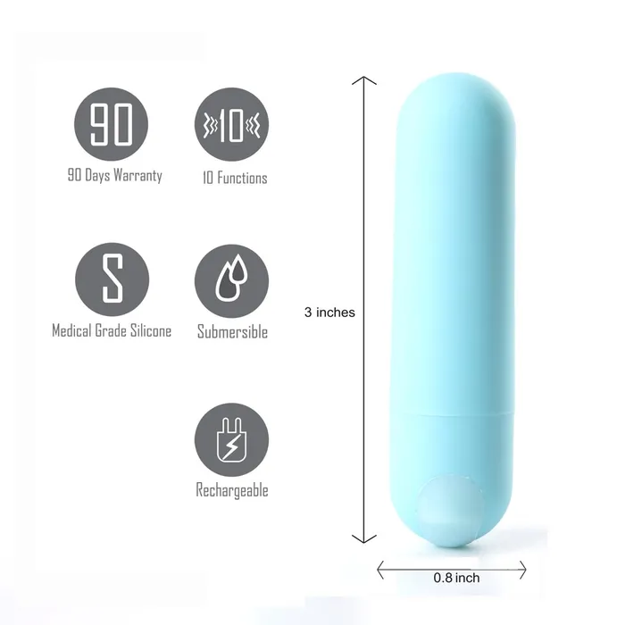 Female Sex Toys Jessi Super Charged Mini Teal Bullet Vibrator Maia Toys