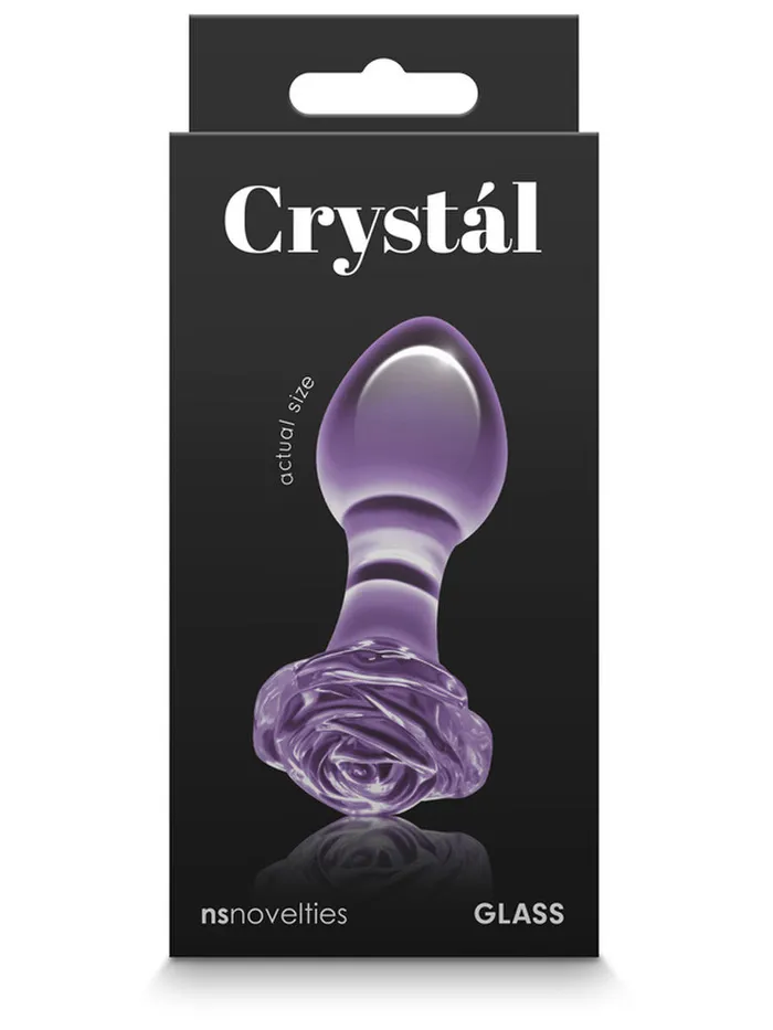 NS NOVELTIES Vibrators Crystal Glass Rose Purple