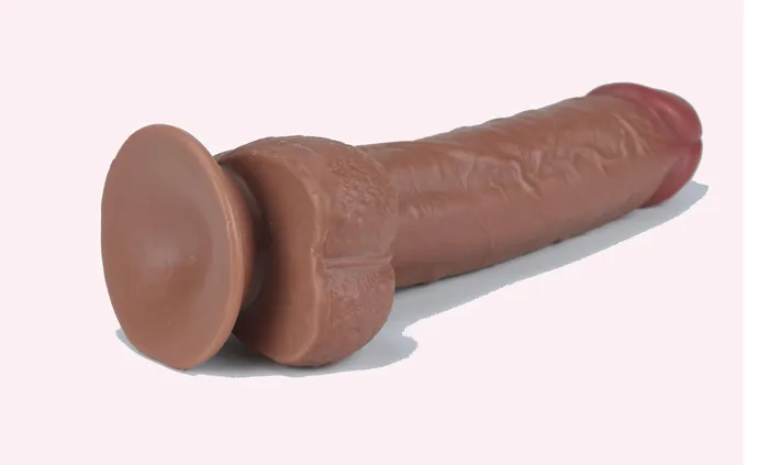 Voodoo Toys Dildos Get Lucky 9 Inch Real Skin Dong Light Brown Voodoo Toys Dildos Get Lucky 9 Inch Real Skin Dong Light Brown