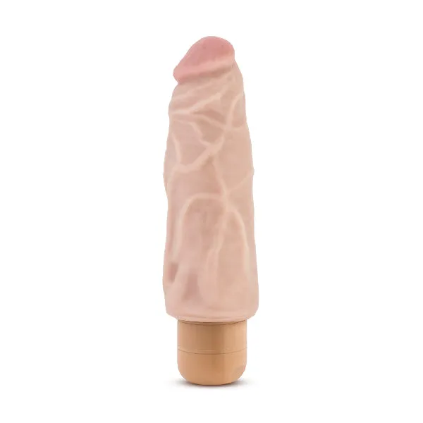 Blush Dr Skin Cock Vibe 9 75in Vibrating Cock Beige Female Sex Toys