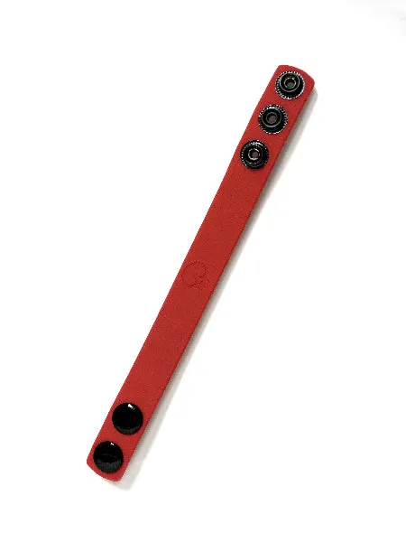 Rascal Male Sex Toys Boneyard Silicone Cock Strap 3 Snap Ring Red