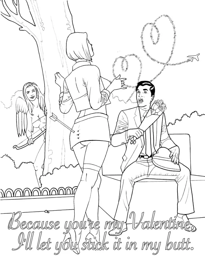 Wood Rocket Vibrators My Naughty Valentine Colouring Book