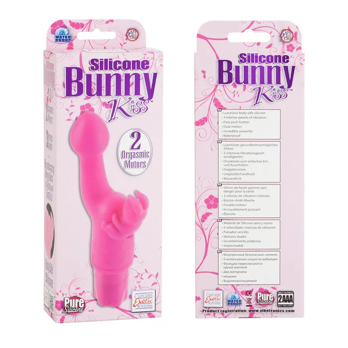 California Exotic Novelties Bunny Kiss Silicone Pink Vibrators