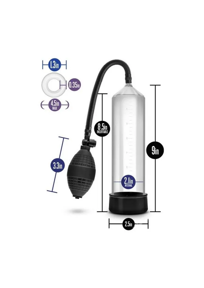 Blush Novelties Male Sex Toys 85 Inch Penis Growth Enhancement Pump