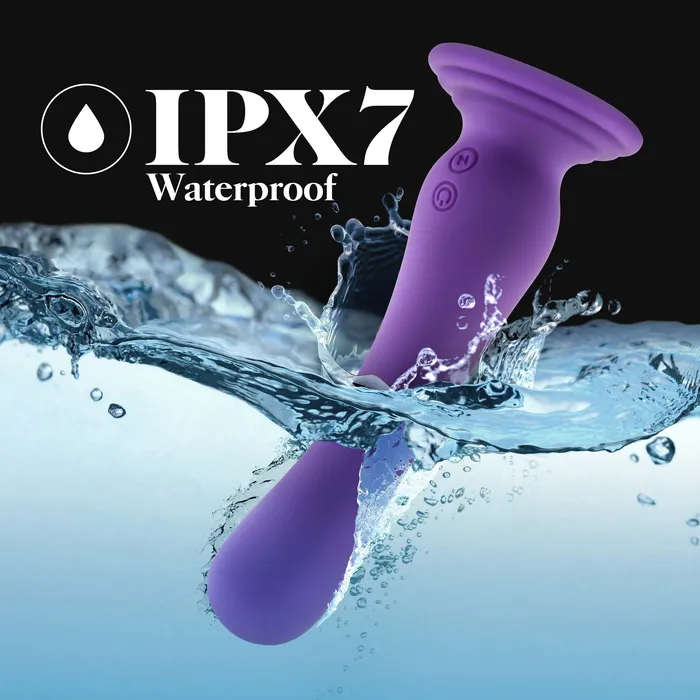 Anal Blush Impressions By Blush Ibiza Curved GSpot Plum 775Inch Long Rechargeable Vibrating Dildo With Suction Cup Base