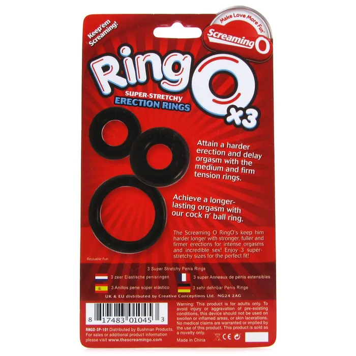 Anal RingO X3 Super Stretchy Erection Rings in Black Screaming O Anal RingO X3 Super Stretchy Erection Rings in Black Screaming O