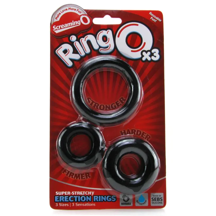 Anal RingO X3 Super Stretchy Erection Rings in Black Screaming O Anal RingO X3 Super Stretchy Erection Rings in Black Screaming O