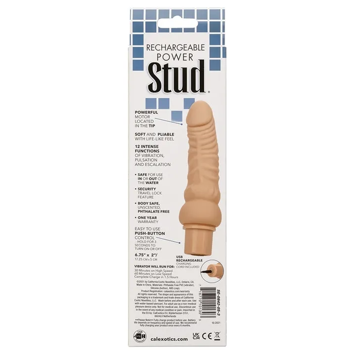 CAL EXOTICS Vibrators Rechargeable Power Stud CurveIvory