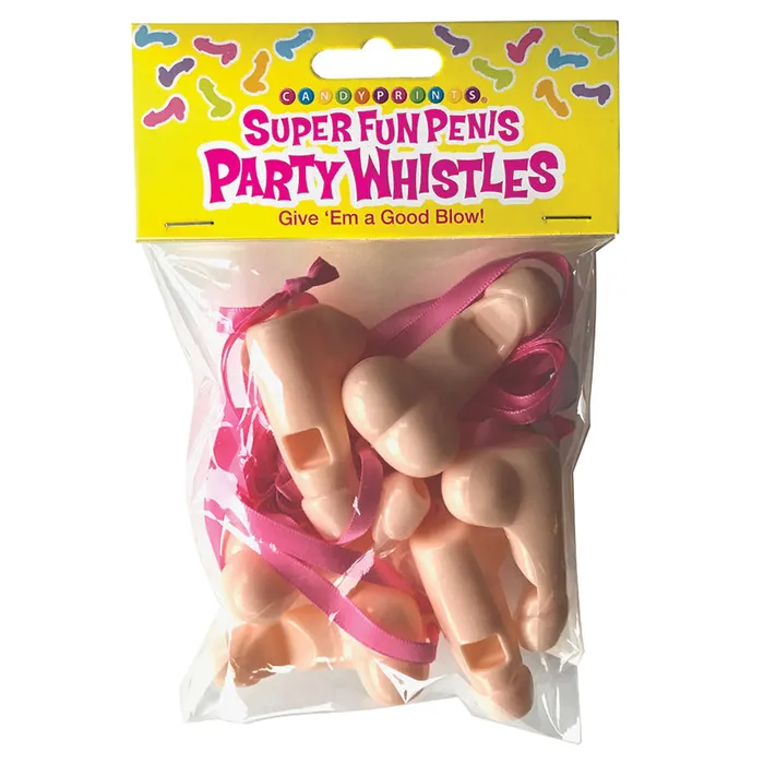 CANDYPRINTS Male Sex Toys Super Fun Penis Party Whistles 6pk