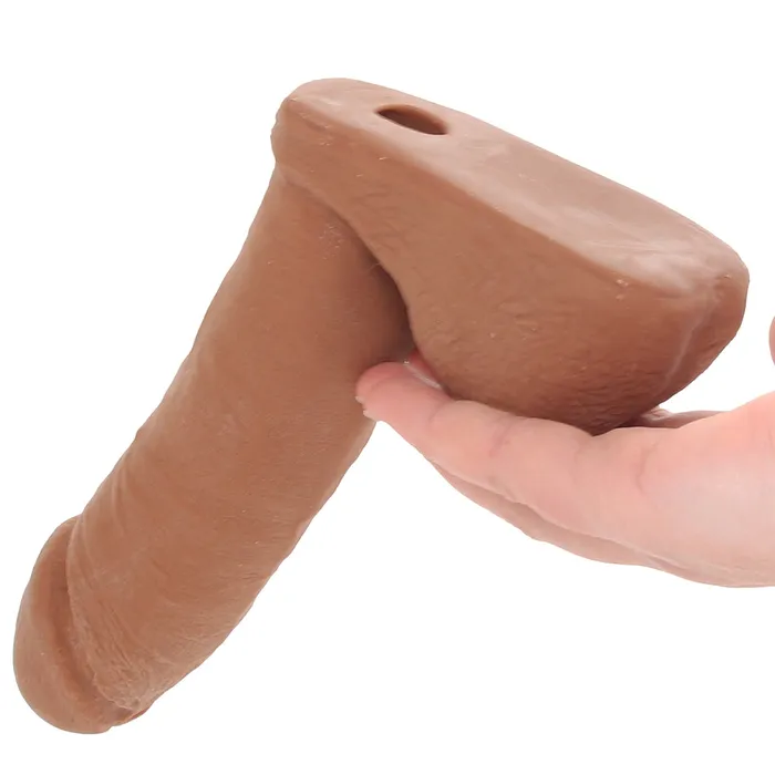 Female Sex Toys The Realistic 6 Inch Cock with Balls in Caramel Doc Johnson