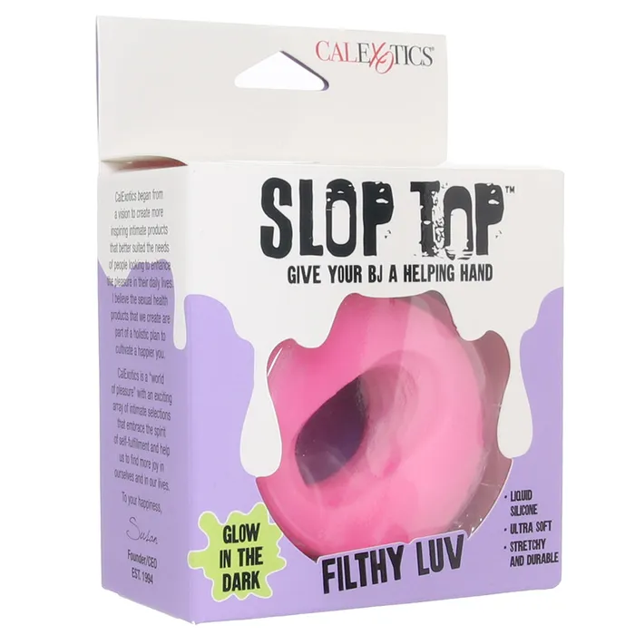 Male Sex Toys CalExotics Slop Top Filthy Luv GlowInTheDark Stroker Ring