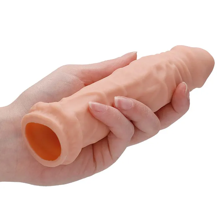 Male Sex Toys Shots Toys RealRock Penis Sleeve 6 Inch Extender in White Male Sex Toys Shots Toys RealRock Penis Sleeve 6 Inch Extender in White