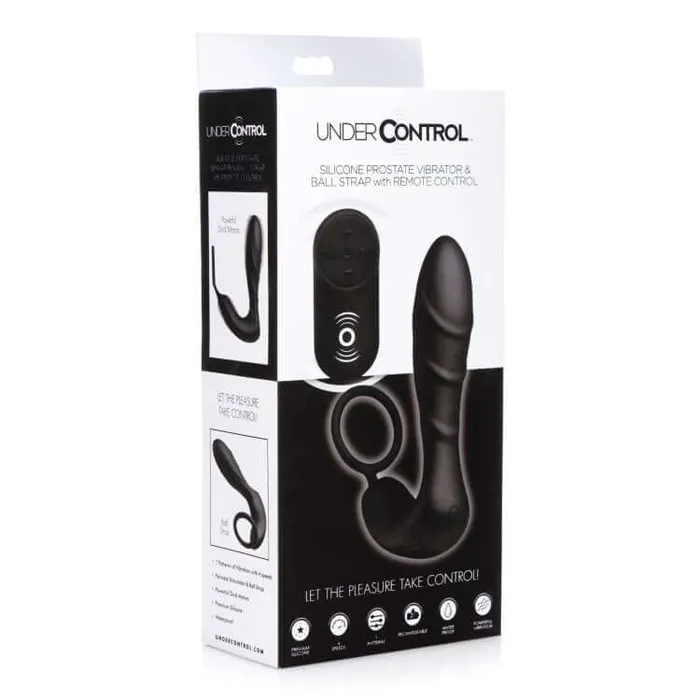 Male Sex Toys Under Control Prostate Vibe and Ball Strap Ultimate Pleasure Duo XR Brands