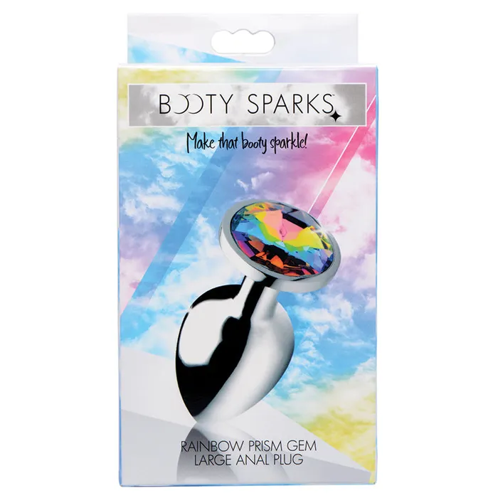 Male Sex Toys XR Brands Booty Sparks Rainbow Prism Gem Anal PlugLarge