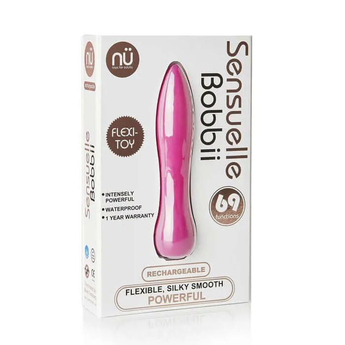 Nu Sensuelle Vibrators NU Sensuelle Bobbii 69Function Flexible Rechargeable Bullet Vibrator Pink