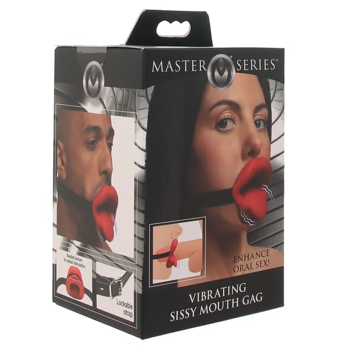 XR Brands Male Sex Toys Master Series Vibrating Sissy Mouth Gag